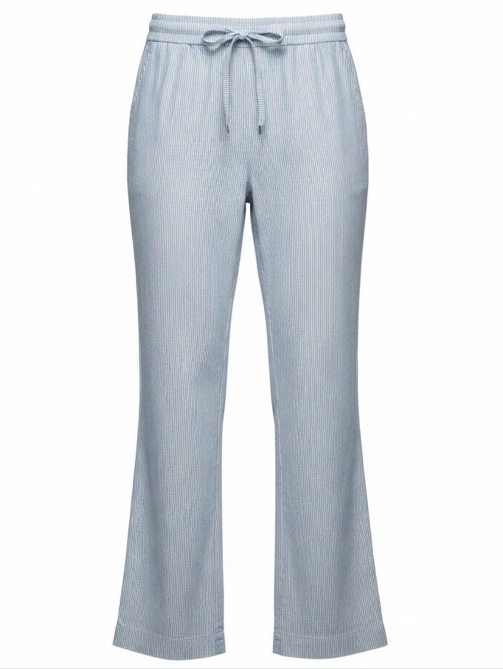 TALBOTS | Linen Cotton Stripe Wide Leg Beach Coastal Pants Pull On Elastic | 18W
